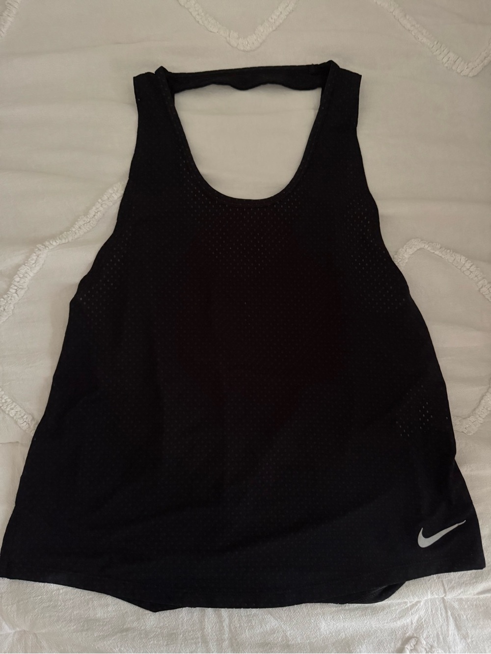 Women’s Nike Black Performance Mesh Tank with Reflective Swoosh